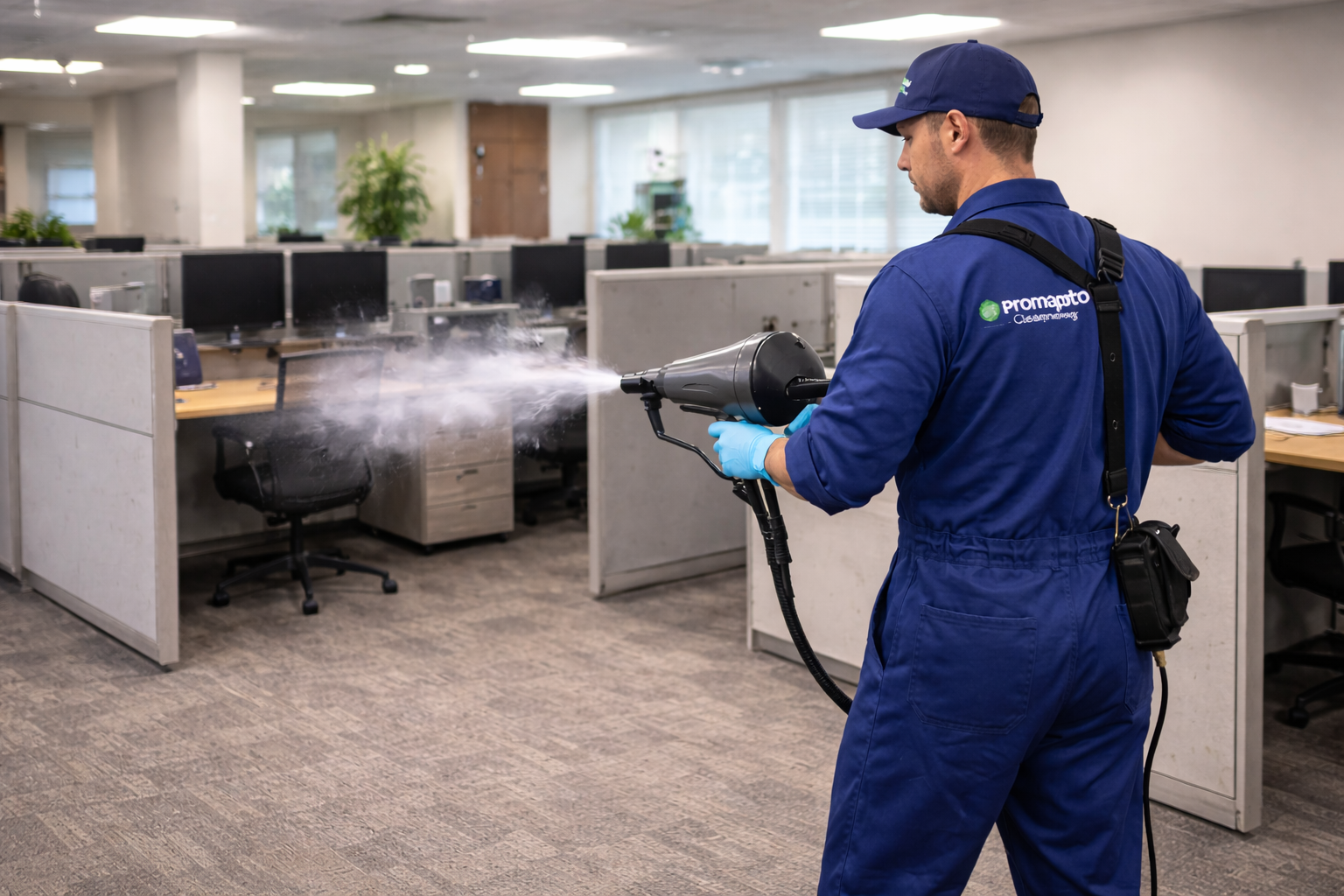 Disinfection service in an office environment